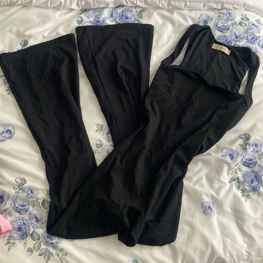 Flare one piece jumpsuit
